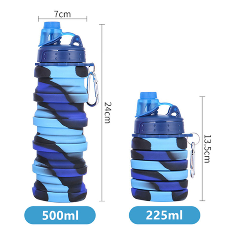 SKHAOVS 4 Stück Faltbare Flexible Wasserflasche Wiederverwendbare