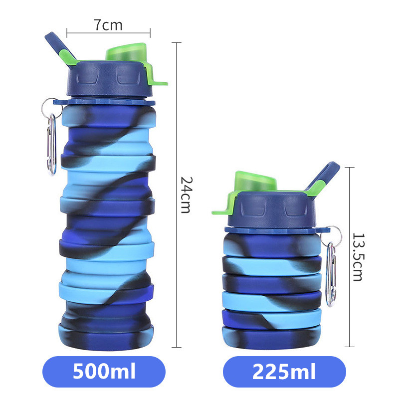 Faltbare Trinkflasche als Werbeträger in Trikot Form - Farbe: blau